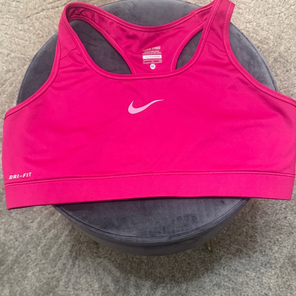 Nike Women's Fuchsia Dri-FIT Sports Bra